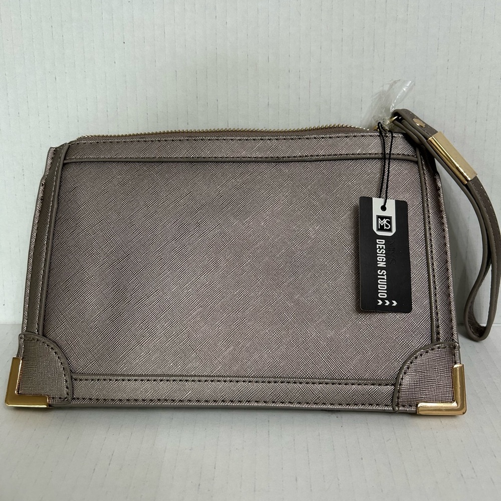 Design Studio MS Pewter Wristlet Clutch with Pewter Rose Gold Accents - Picture 4 of 9